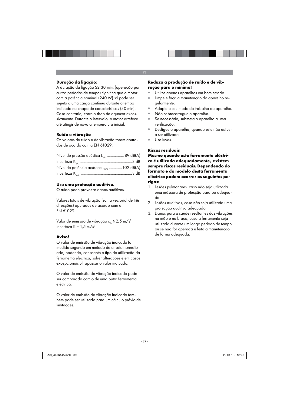 Parkside PSDS 240 A1 User Manual | Page 39 / 74