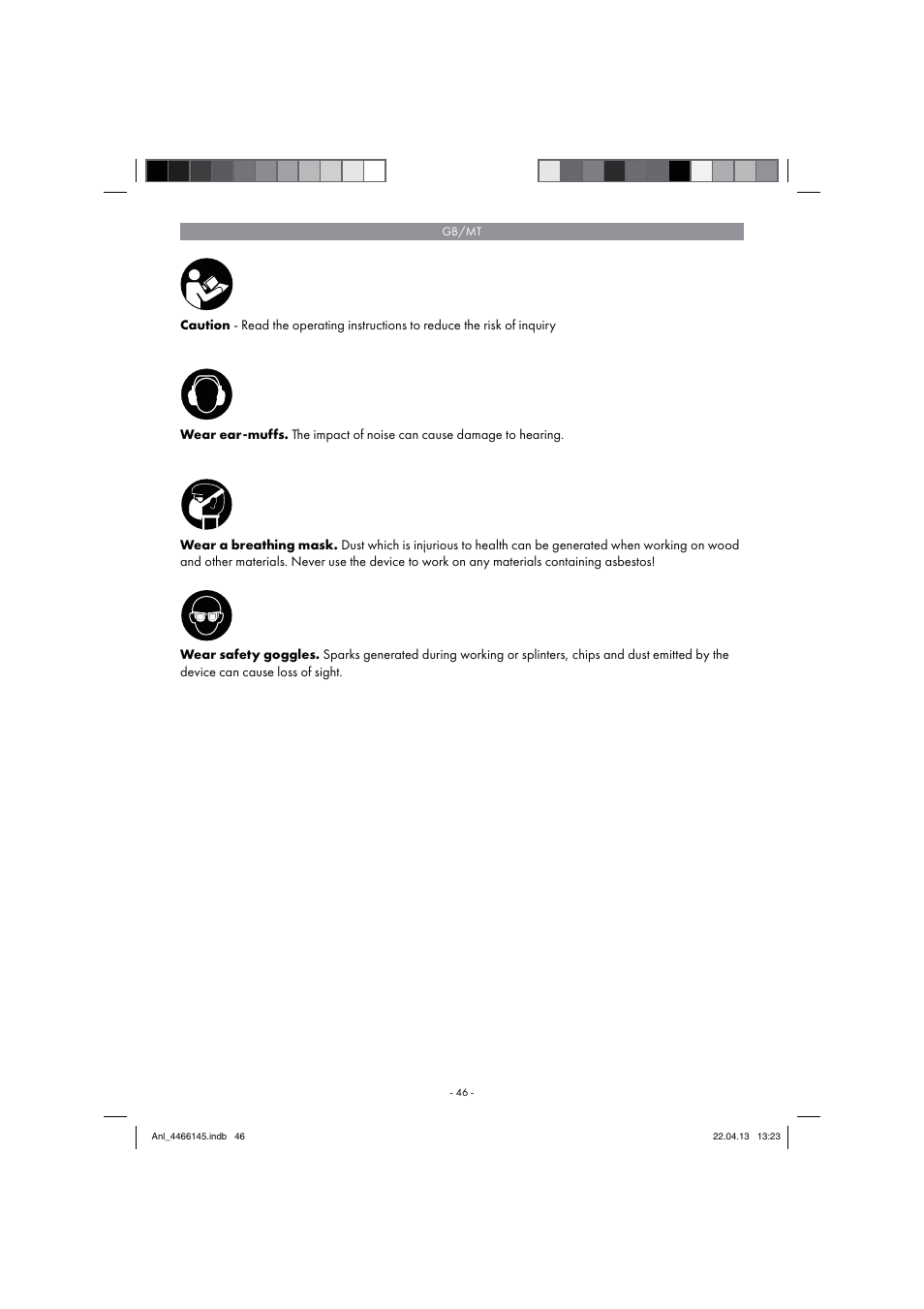 Parkside PSDS 240 A1 User Manual | Page 46 / 74