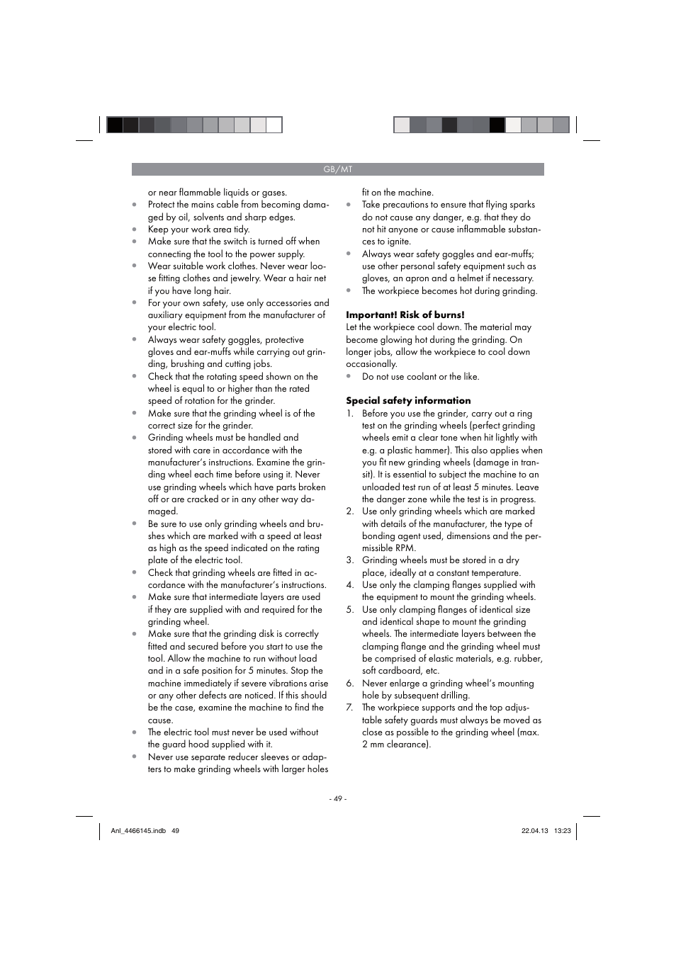 Parkside PSDS 240 A1 User Manual | Page 49 / 74