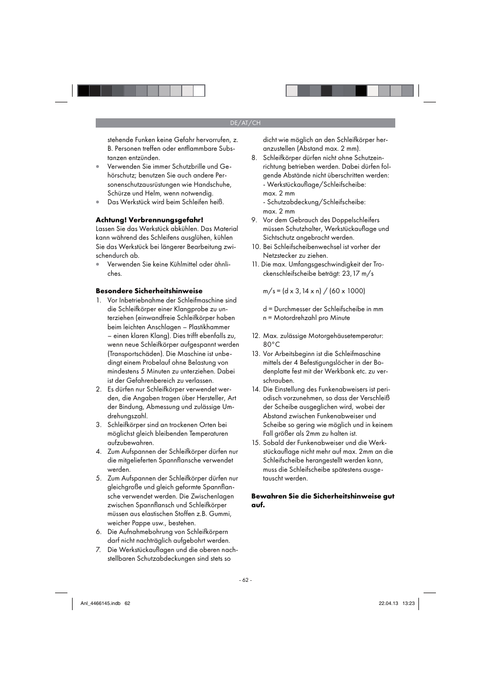 Parkside PSDS 240 A1 User Manual | Page 62 / 74