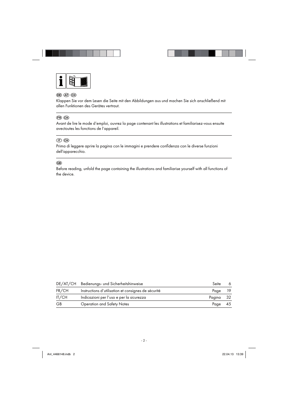 F a c | Parkside PSDS 240 A1 User Manual | Page 2 / 58