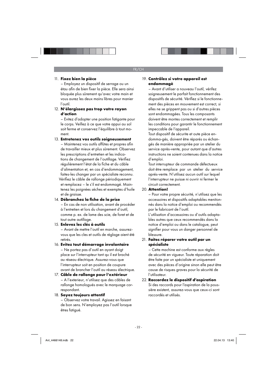 Parkside PSDS 240 A1 User Manual | Page 22 / 58