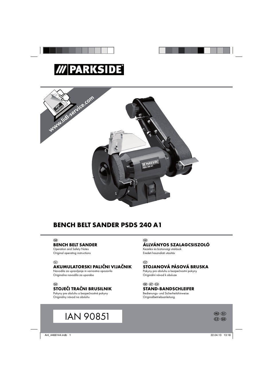 Parkside PSDS 240 A1 User Manual | 86 pages