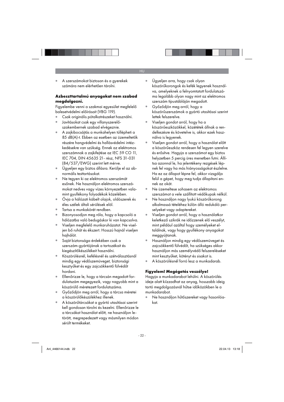 Parkside PSDS 240 A1 User Manual | Page 22 / 86