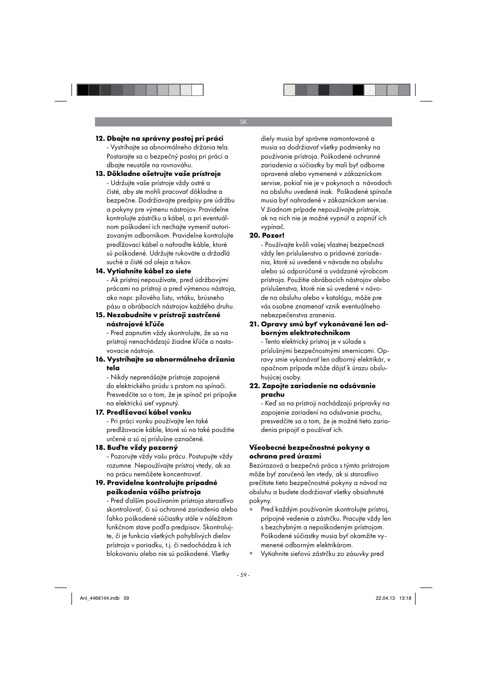 Parkside PSDS 240 A1 User Manual | Page 59 / 86