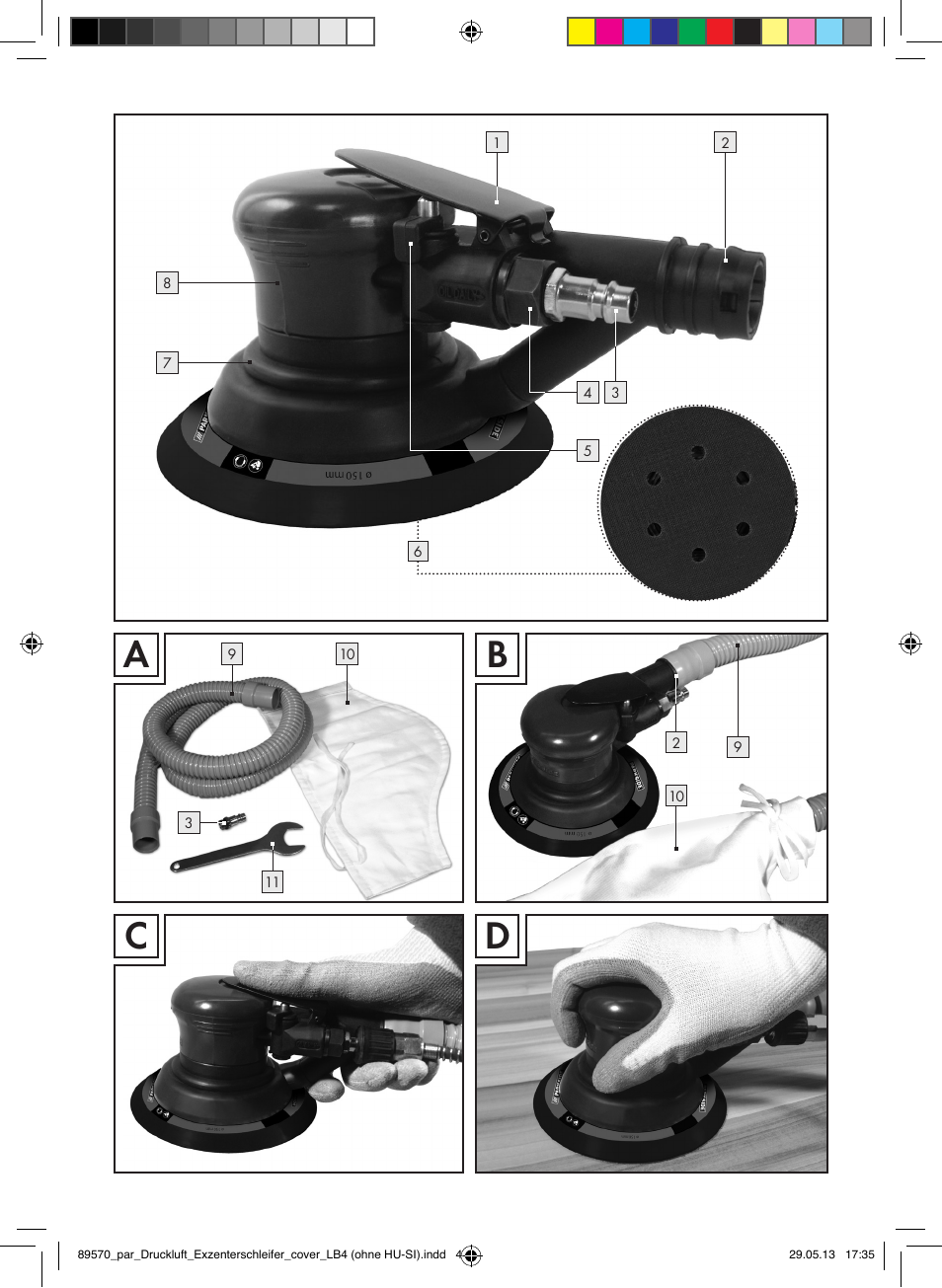 Cd a | Parkside PDEXS 150 A1 User Manual | Page 3 / 60