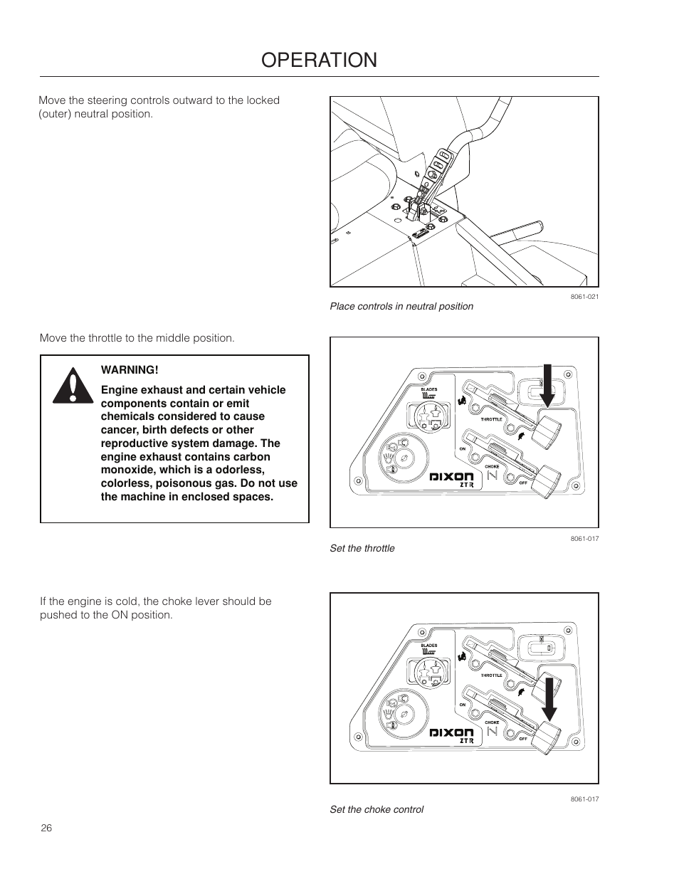 Operation | Dixon Ram Ultra 966985402 User Manual | Page 26 / 64