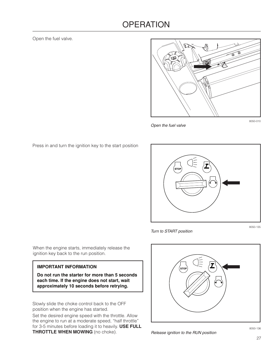 Operation | Dixon Ram Ultra 966985402 User Manual | Page 27 / 64