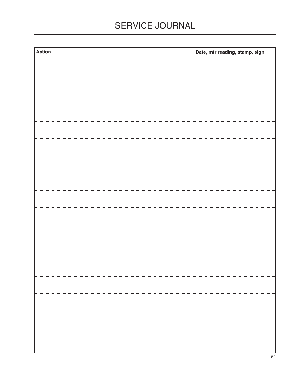 Service.journal | Dixon Ram Ultra 966985402 User Manual | Page 61 / 64