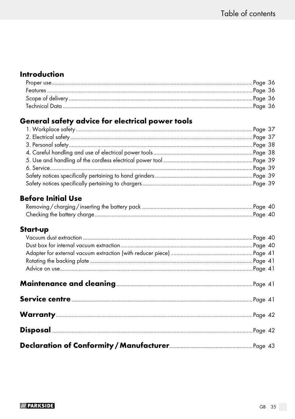 Parkside PAHS 12 A1 User Manual | Page 35 / 44