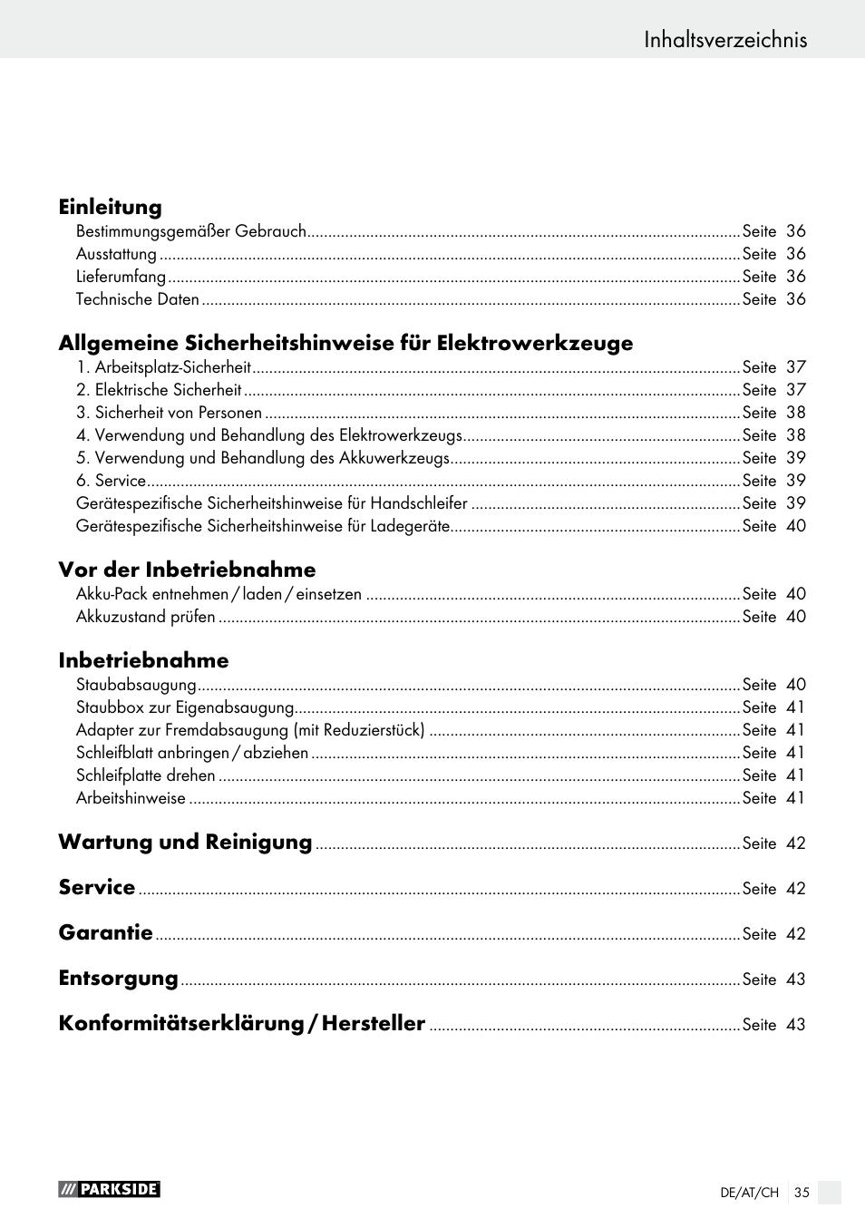 Parkside PAHS 12 A1 User Manual | Page 35 / 44