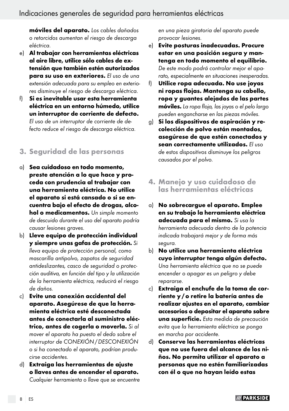 Parkside PAHS 12 A1 User Manual | Page 8 / 44