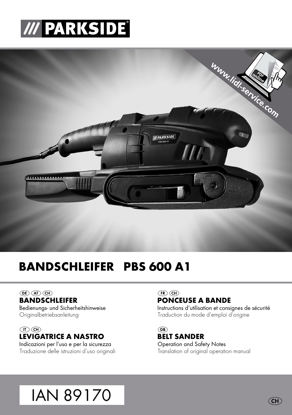 Parkside PBS 600 A1 User Manual | 44 pages