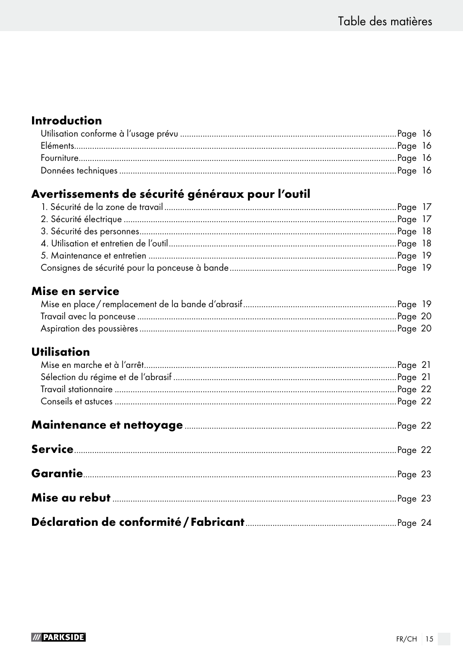 Parkside PBS 600 A1 User Manual | Page 15 / 44