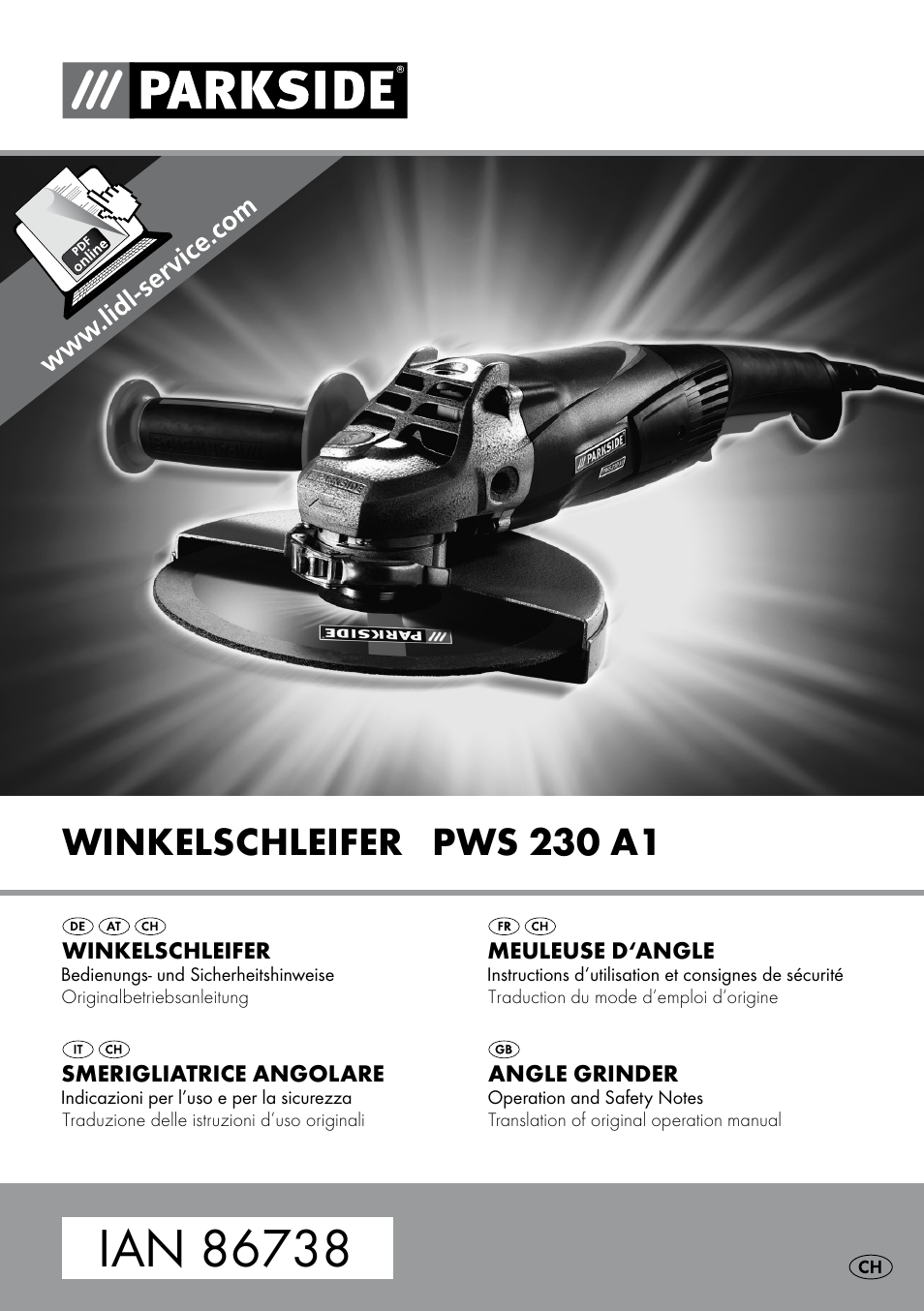 Parkside PWS 230 A1 User Manual | 62 pages