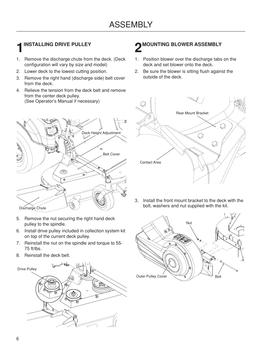 Assembly | Dixon 115 239947 User Manual | Page 6 / 18