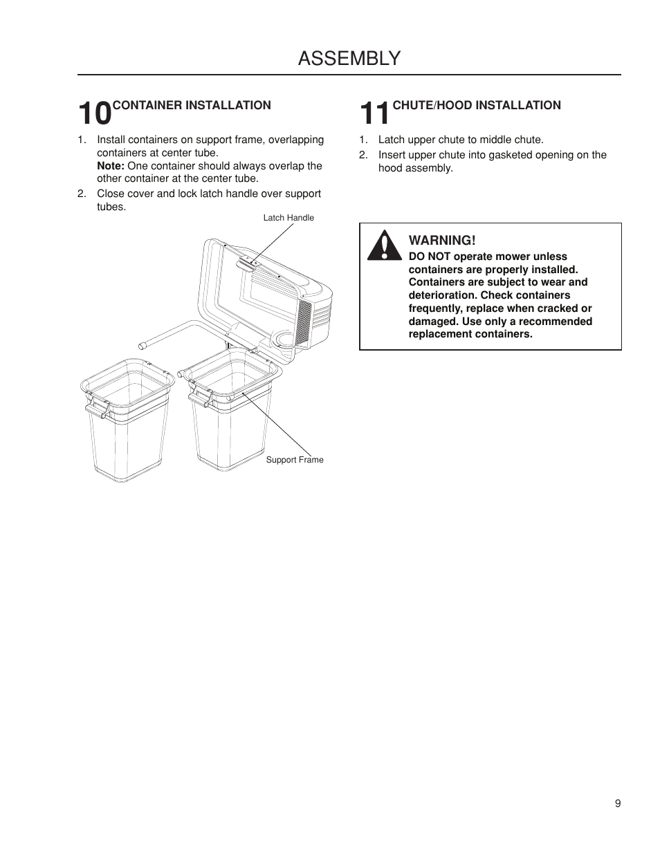 Assembly | Dixon 115 239947 User Manual | Page 9 / 18