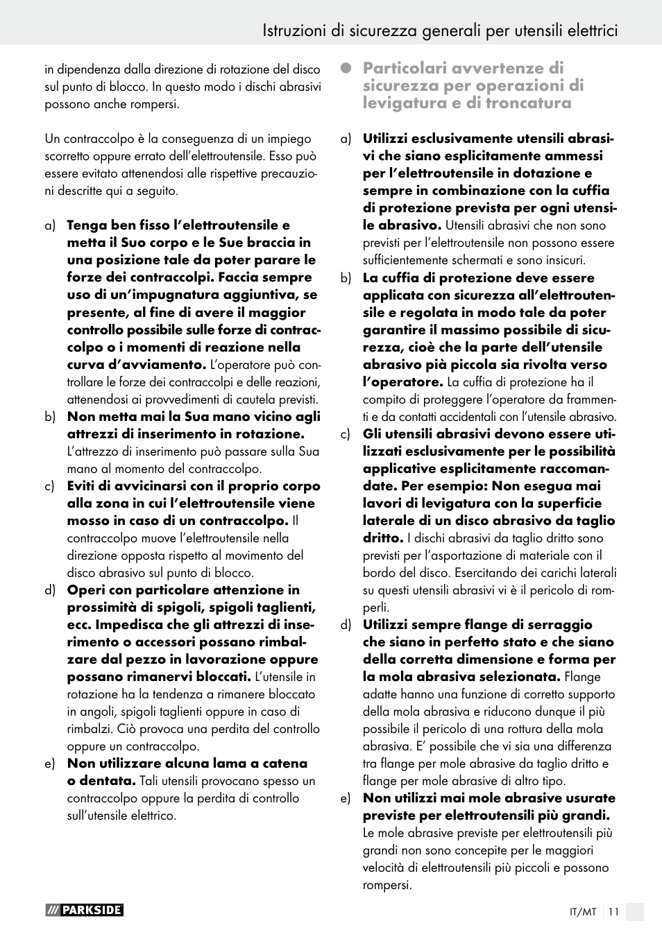 Parkside PWS 230 A1 User Manual | Page 11 / 49