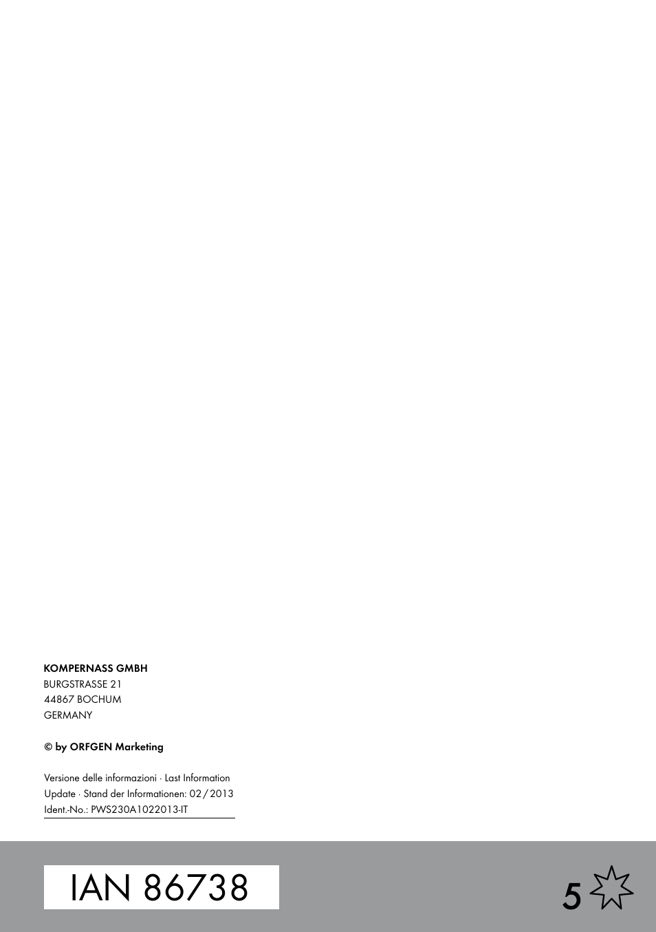 Parkside PWS 230 A1 User Manual | Page 49 / 49