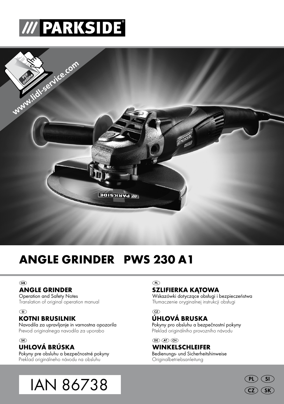 Parkside PWS 230 A1 User Manual | 89 pages