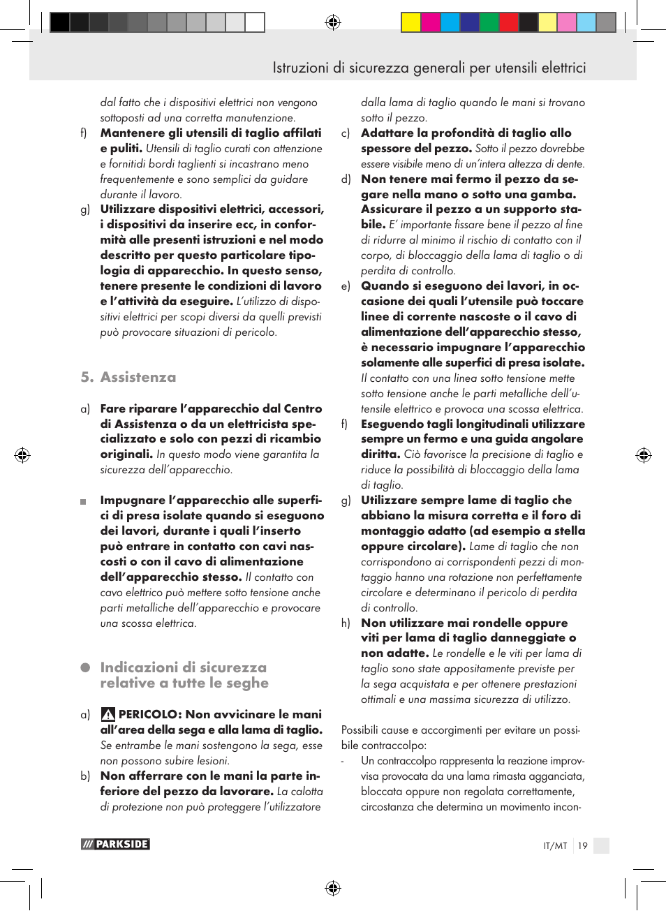 Parkside PTS 480 A1 User Manual | Page 19 / 55