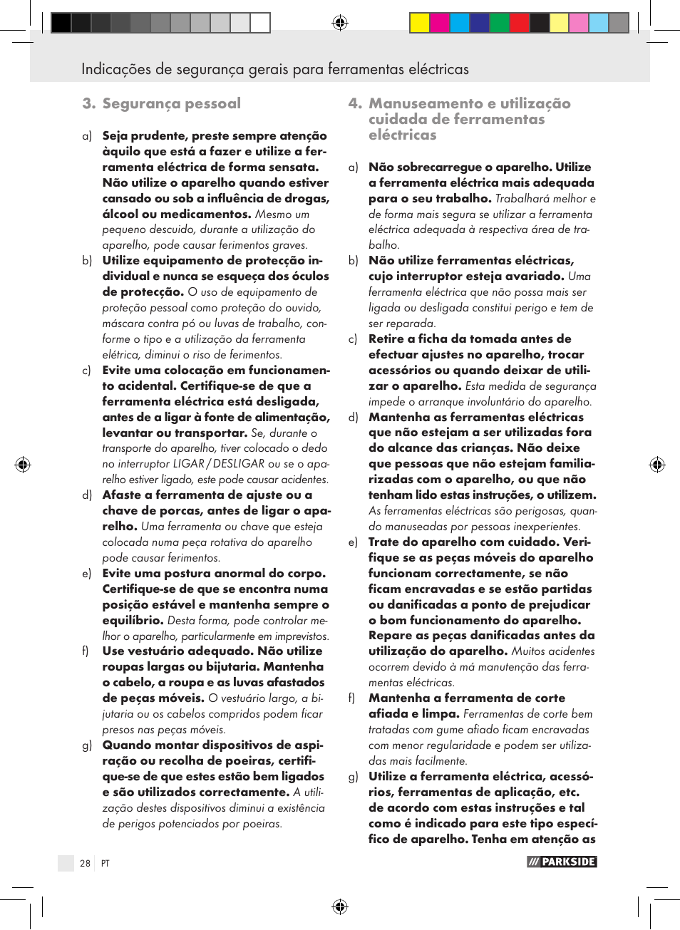 Parkside PTS 480 A1 User Manual | Page 28 / 55