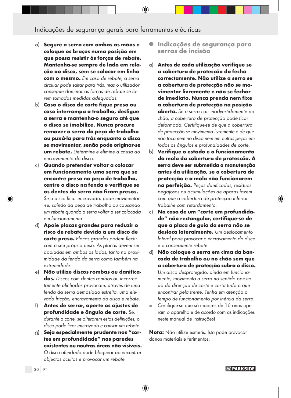 Parkside PTS 480 A1 User Manual | Page 30 / 55
