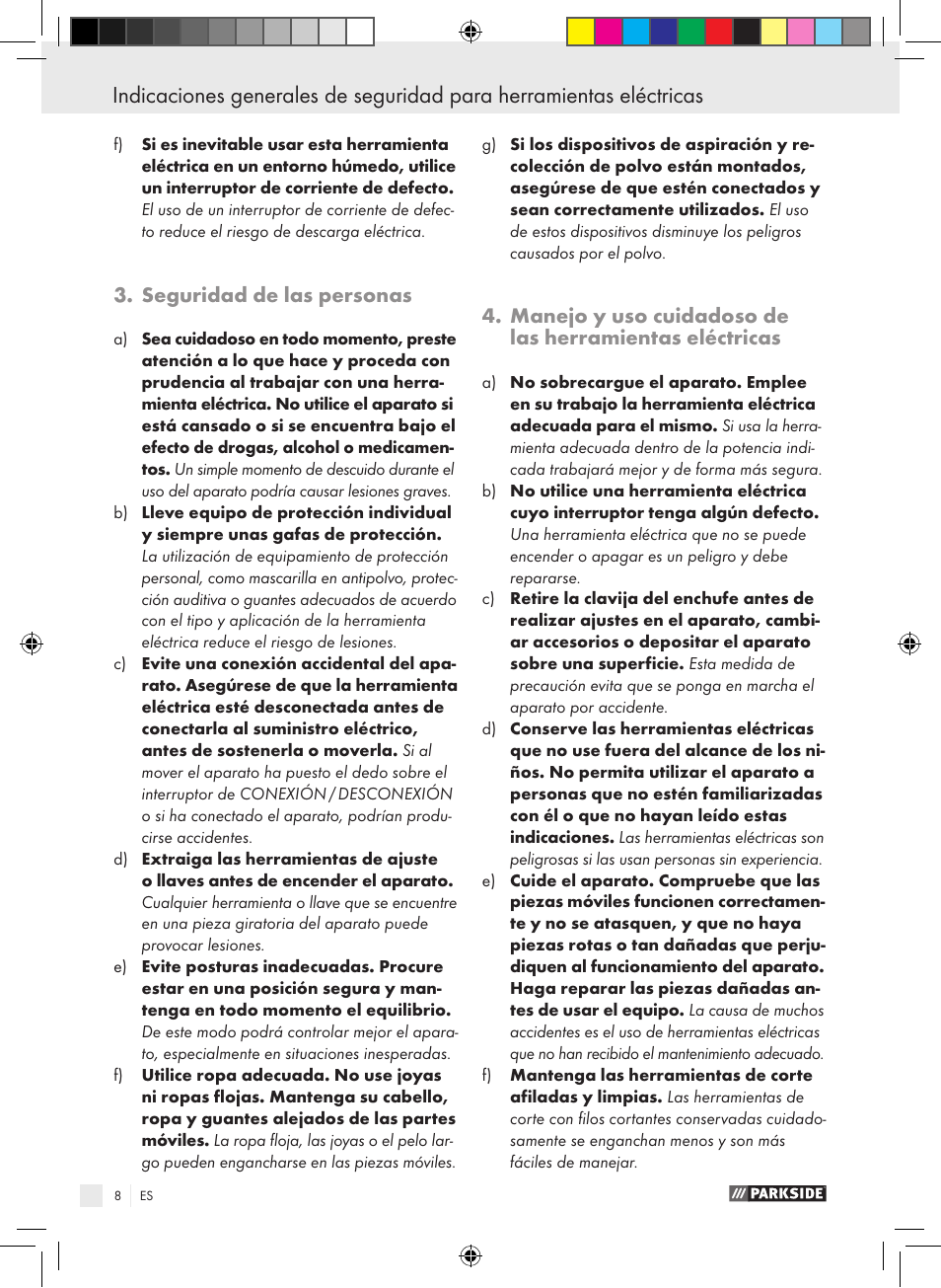 Parkside PTS 480 A1 User Manual | Page 8 / 55