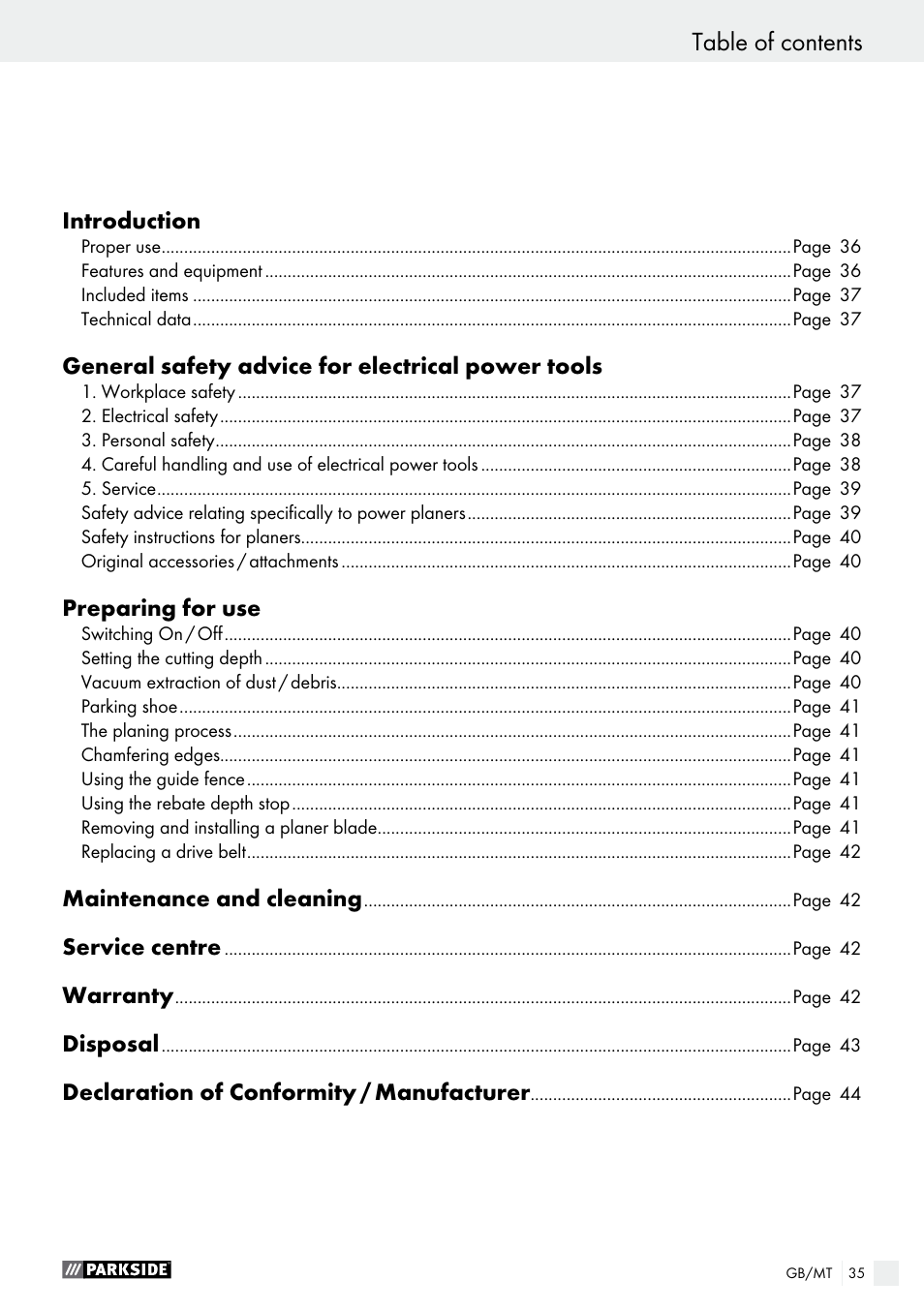 Parkside PEH 30 A1 User Manual | Page 35 / 55