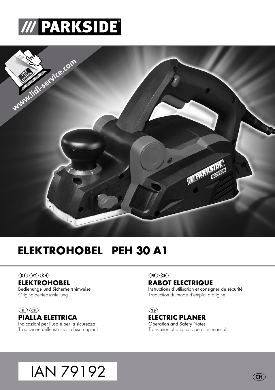 Parkside PEH 30 A1 User Manual | 45 pages