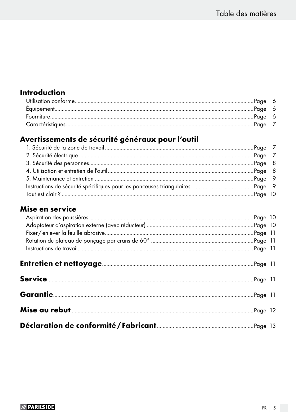 Parkside PDS 290 A1 User Manual | Page 5 / 33