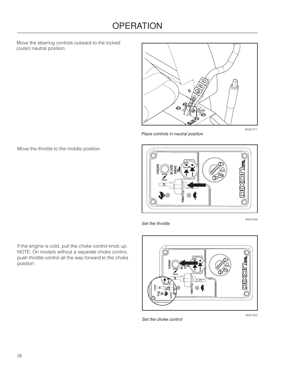 Operation | Dixon SpeedZTR 966496301 User Manual | Page 26 / 64