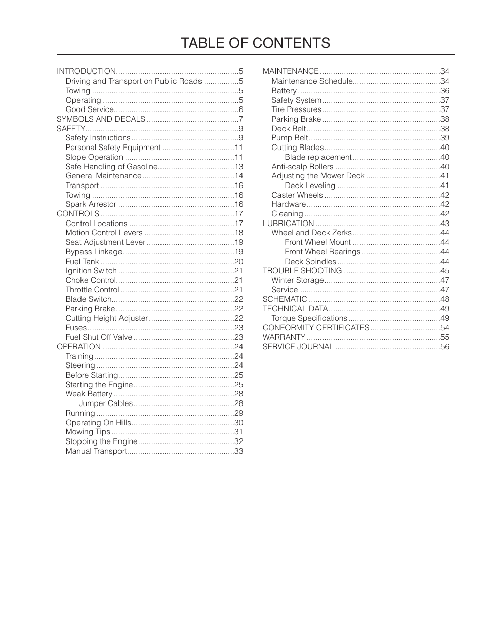 Dixon SpeedZTR 966496301 User Manual | Page 3 / 64