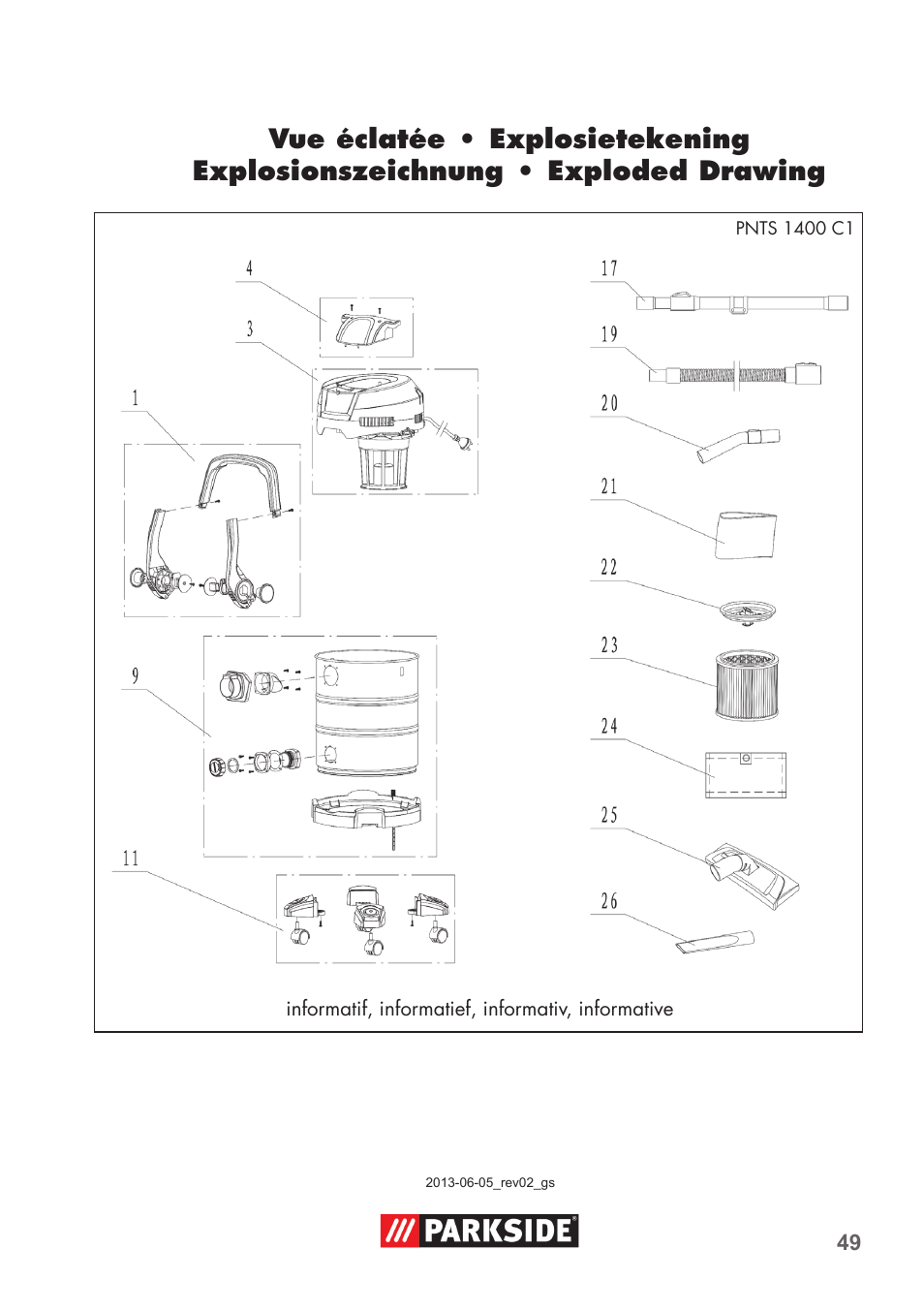 Parkside PNTS 1400 C1 User Manual | Page 49 / 52