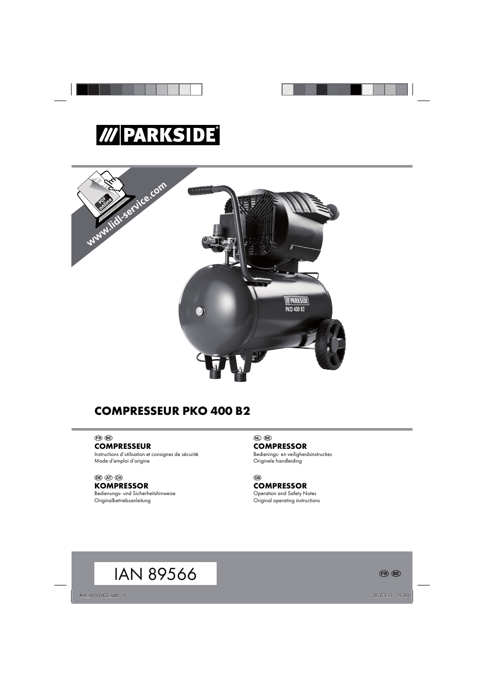 Parkside PKO 400 B2 User Manual | 62 pages