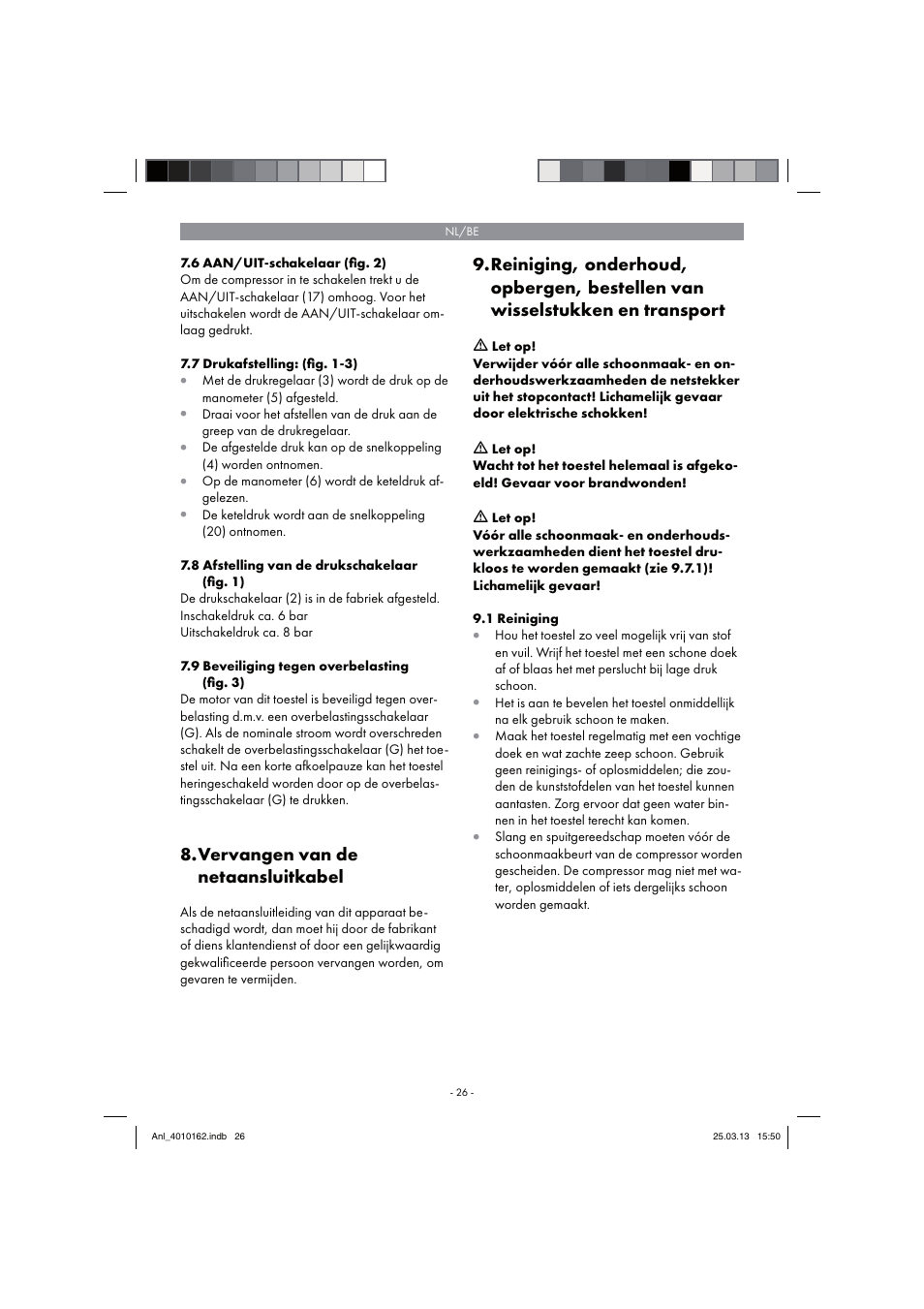 Vervangen van de netaansluitkabel | Parkside PKO 400 B2 User Manual | Page 26 / 62