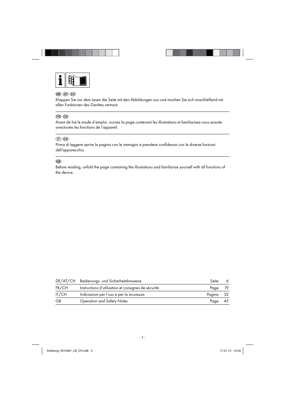 F a c | Parkside PKO 270 A1 User Manual | Page 2 / 62