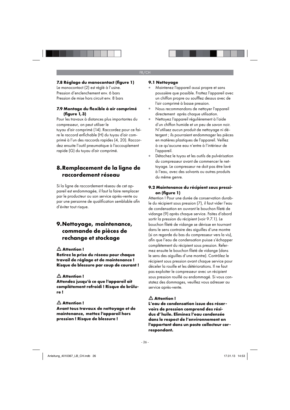 Remplacement de la ligne de raccordement réseau | Parkside PKO 270 A1 User Manual | Page 26 / 62