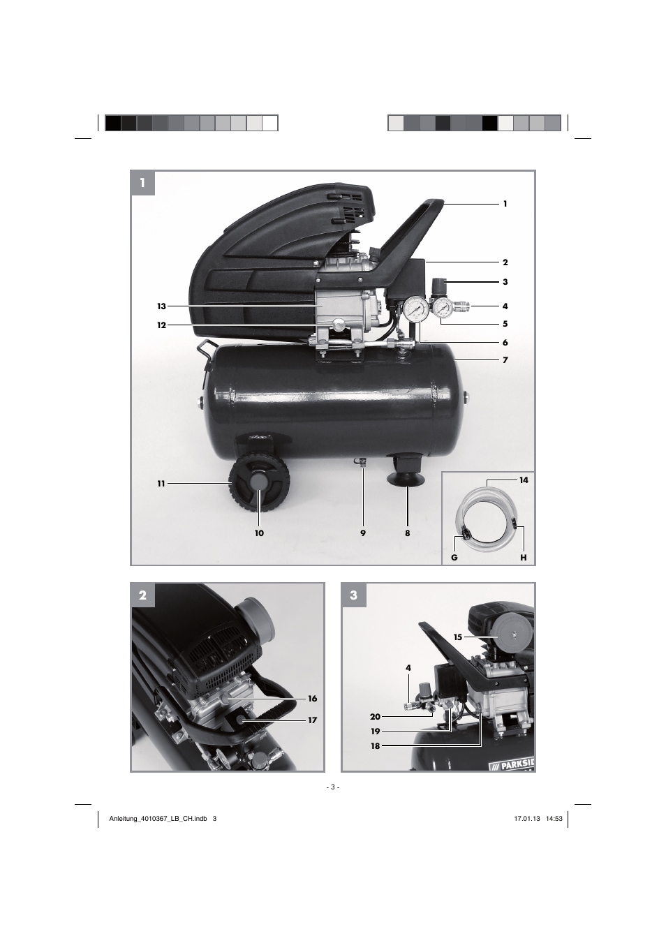 Parkside PKO 270 A1 User Manual | Page 3 / 62
