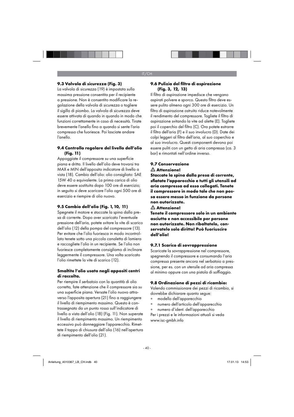 Parkside PKO 270 A1 User Manual | Page 40 / 62