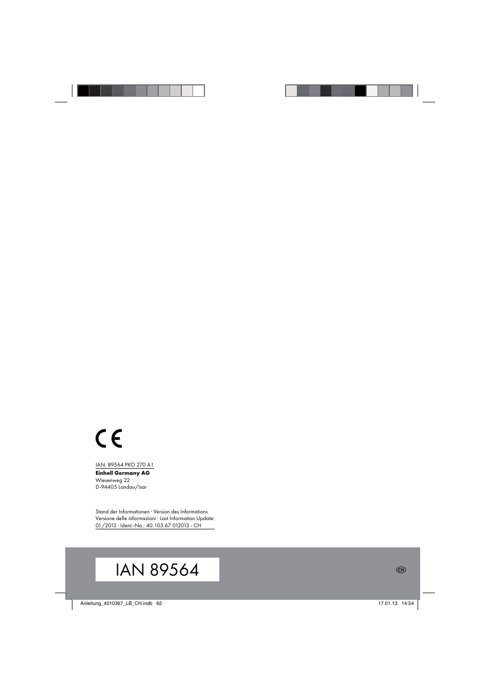 Parkside PKO 270 A1 User Manual | Page 62 / 62