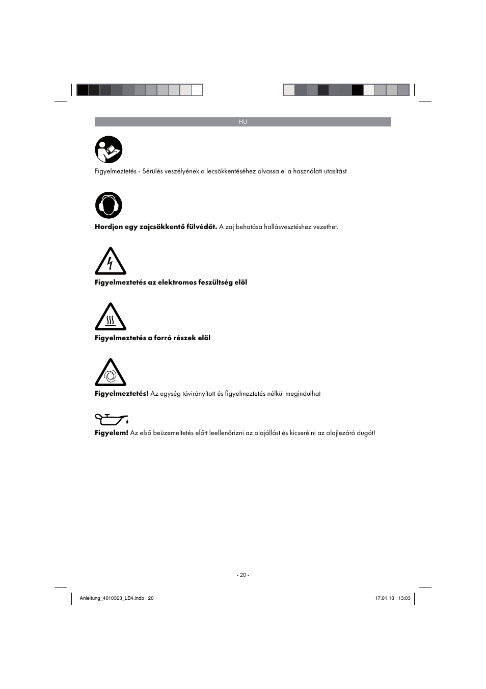Parkside PKO 270 A1 User Manual | Page 20 / 98