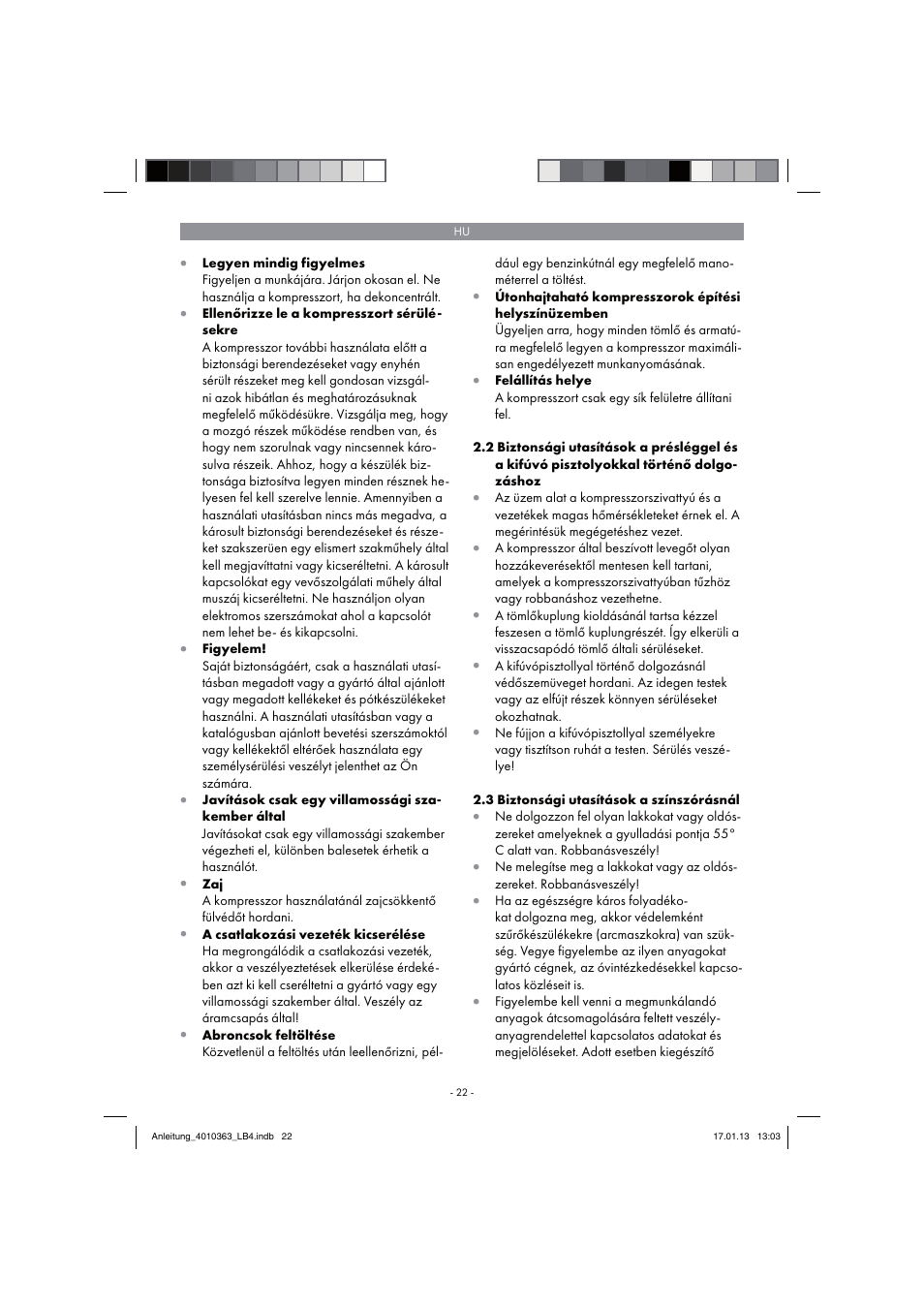 Parkside PKO 270 A1 User Manual | Page 22 / 98