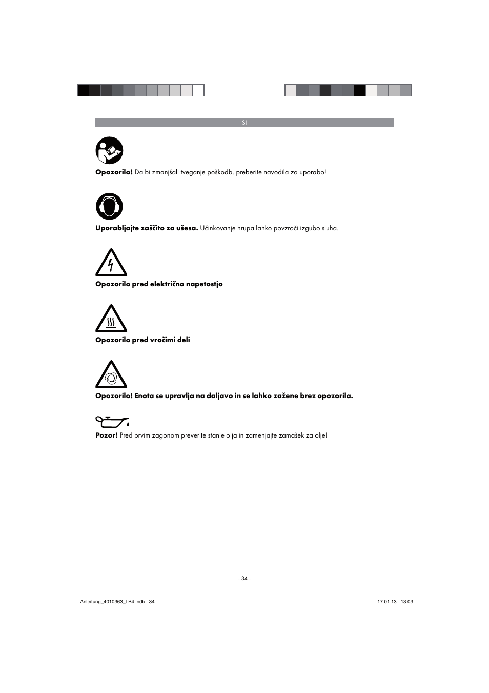 Parkside PKO 270 A1 User Manual | Page 34 / 98