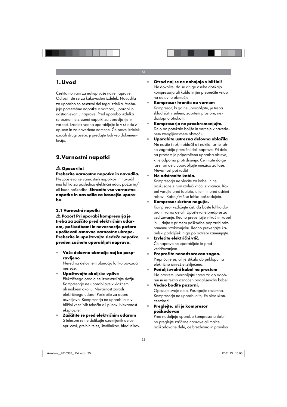 Uvod, Varnostni napotki | Parkside PKO 270 A1 User Manual | Page 35 / 98