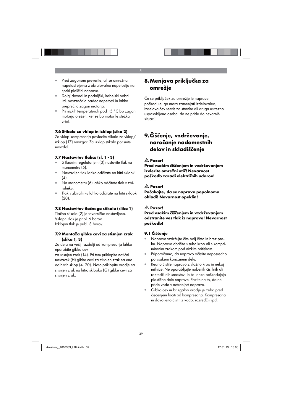 Menjava priključka za omrežje | Parkside PKO 270 A1 User Manual | Page 39 / 98