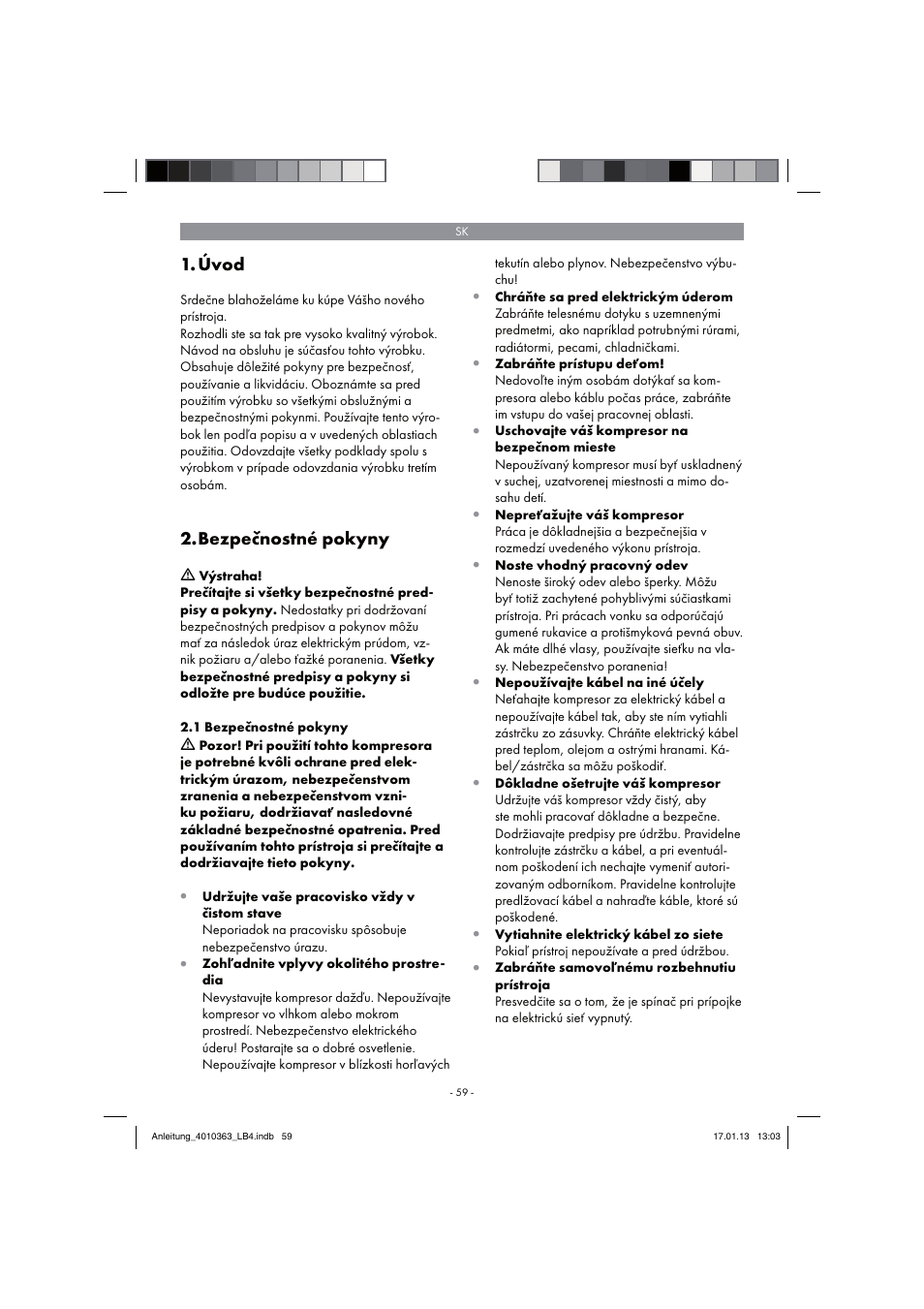 Úvod, Bezpečnostné pokyny | Parkside PKO 270 A1 User Manual | Page 59 / 98