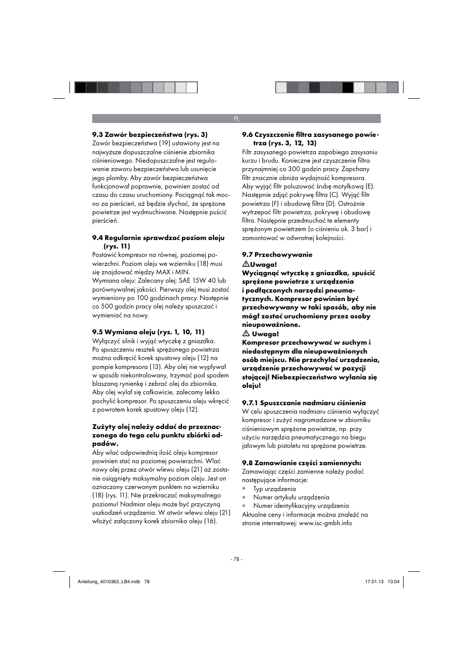 Parkside PKO 270 A1 User Manual | Page 78 / 98