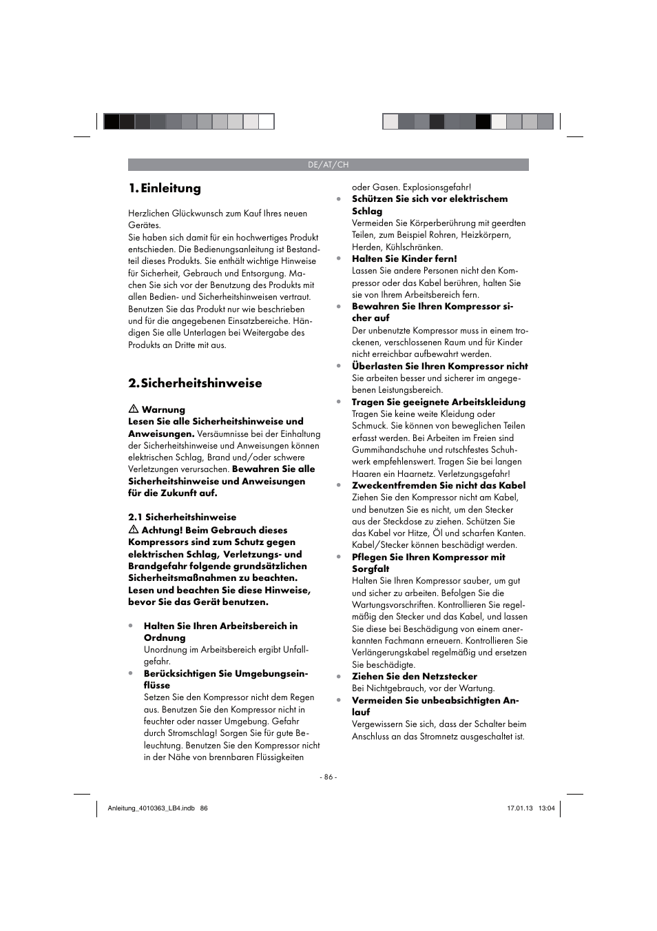 Einleitung, Sicherheitshinweise | Parkside PKO 270 A1 User Manual | Page 86 / 98