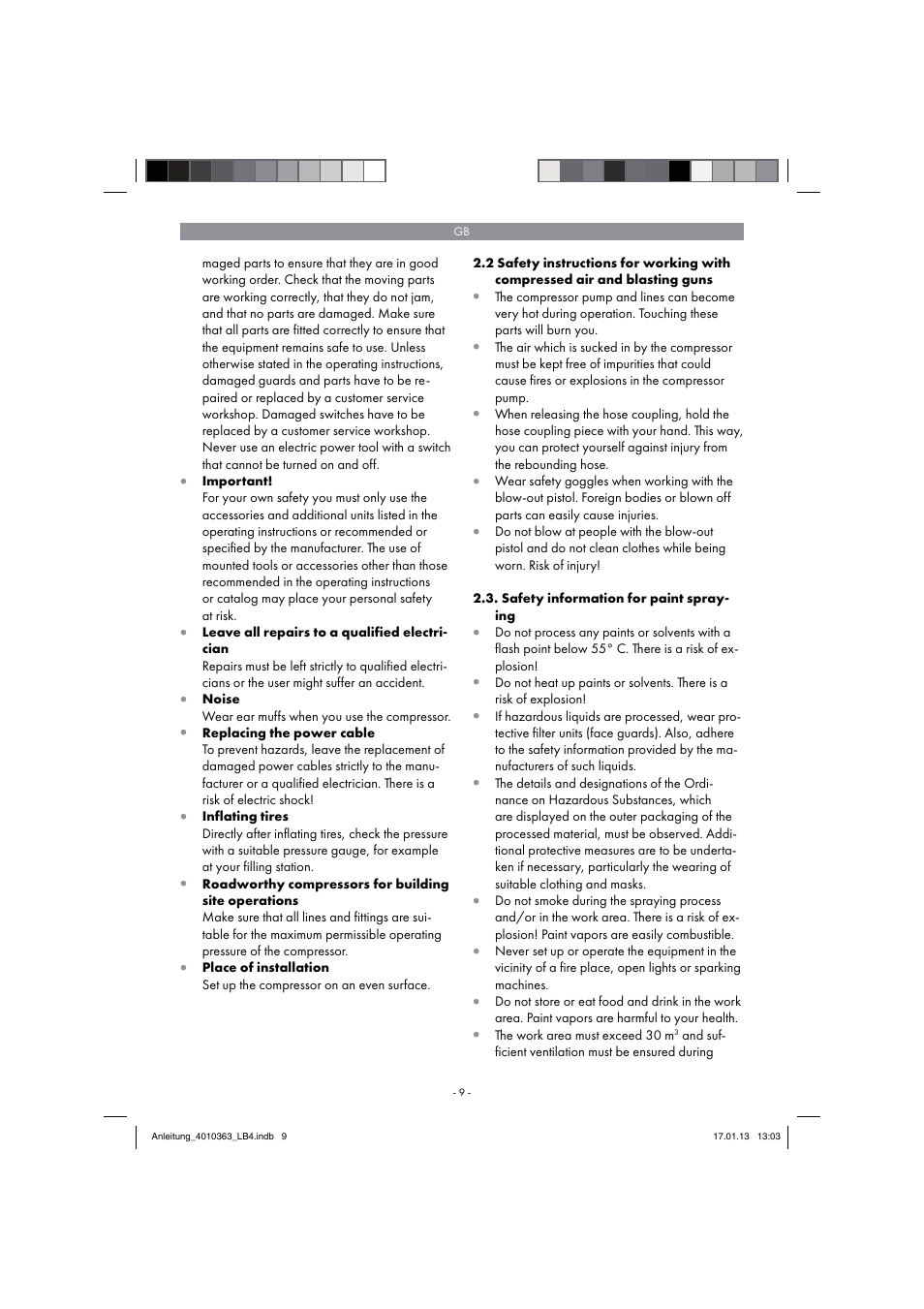 Parkside PKO 270 A1 User Manual | Page 9 / 98